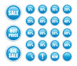 blue sale labels collection
