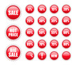 red sale labels collection