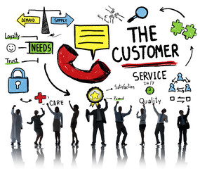 Sticker - The Customer Service Target Market Support Assistance Concept