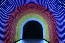 The Tunnel Of Rainbow LED Light