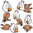 Vector illustration of Cartoon eagle