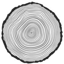 Vector Conceptual Background With Tree-rings.