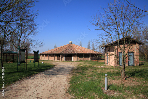 Fotografie, Obraz Barchessone ricovero Cavalli Valli di Mirandola