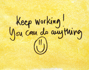 Wall Mural - motivational message you can do anything