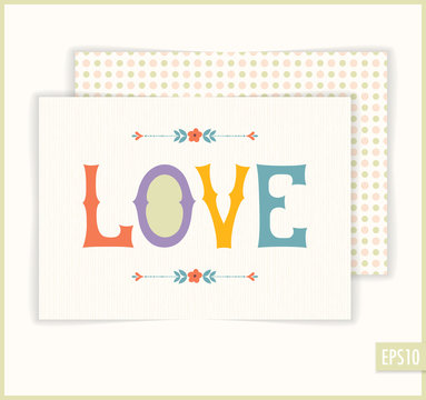 Horizontal Love Card