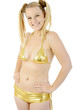 Gogo-Girl in Gold-Bikini