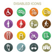 disabled long shadow icons