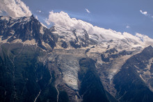 View To Mont Blanc And Glacier