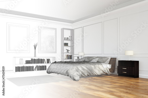 Raumplaner für Schlafzimmer Stock-Foto | Adobe Stock