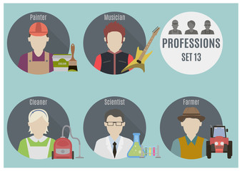 Wall Mural - Profession people. Set 13