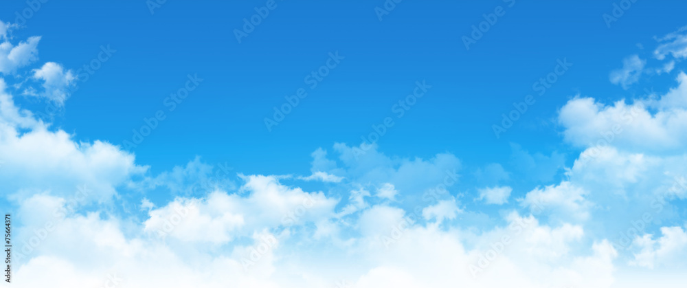 panoramic cloudscape - obrazy, fototapety, plakaty 