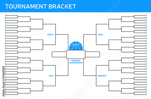 Basketball Turnier Bracket Fototapete