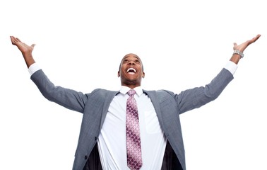 Canvas Print - Happy young African-American man.