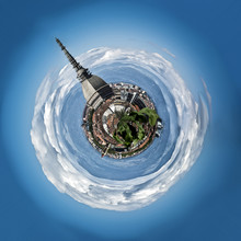 Mini Planet Or Globe Of Turin City Center, In Italy