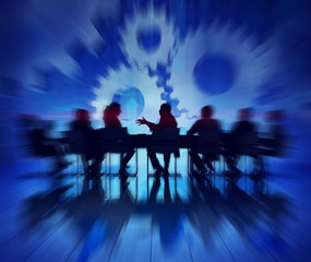 Wall Mural - Group of Business People Meeting on Economic Recovery