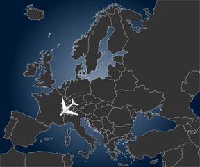 Europe Airline, map