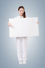 Nurse With Blank Board