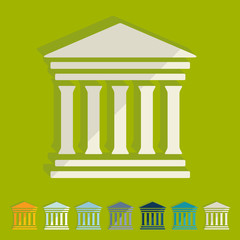 Aufkleber - flat design: courthouse