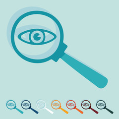 Aufkleber - flat design: detective