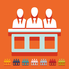 Aufkleber - flat design: jurors