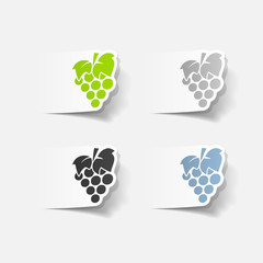 Wall Mural - realistic design element: grapes