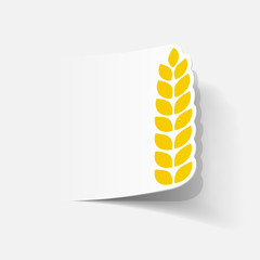 Poster - realistic design element: ears of wheat