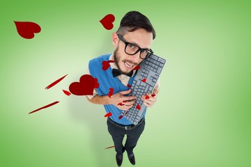 Poster - Composite image of valentines geek