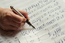 Writing Music Notes With A Fountain Pen