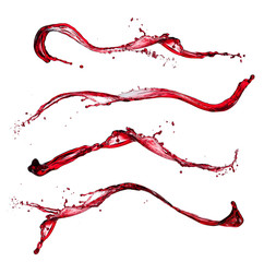 Wall Mural - Red wine splashes