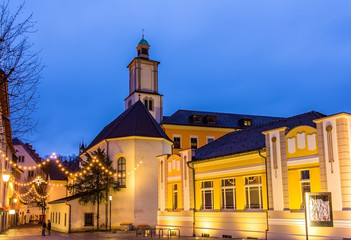 Sticker - Marktplatz square with St. John's Church in Feldkirch - Austria