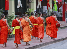 Monks In Luang Prabang