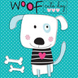 woof cute dog vector illustration