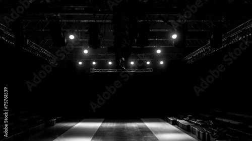 Fotografía Fashion show stage, empty runway show stage.