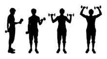 Vector Silhouette Of A Man.