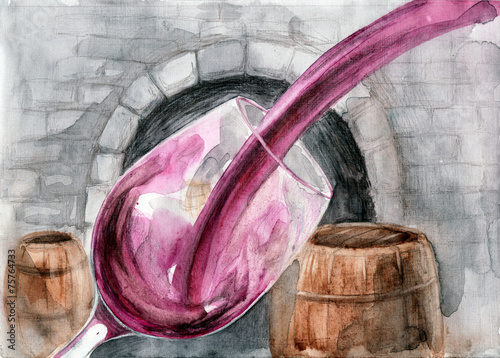 Nowoczesny obraz na płótnie wine