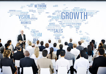 Wall Mural - Business People Meeting Leader Speaker Growth Concept