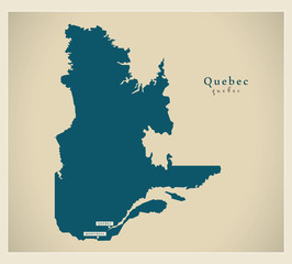 Wall Mural - Modern Map - Quebec CA