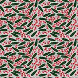Fototapeta  - Seamless pattern with rowan