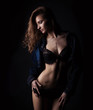 © nyushashypulia27 - young sporty and sexy woman in the lower black lingerie