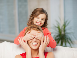 Wall Mural - mother and daughter