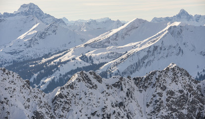 Sticker - snowy german alps