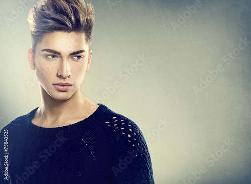 Fototapeta dla dzieci Fashion young model man portrait. Handsome guy