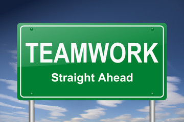 Poster - teamwork sign