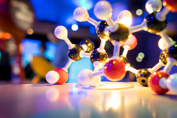 science molecule dna model structure, business concept