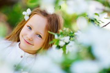 Canvas Print - Little girl spring portrait