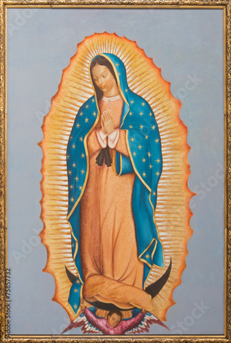 Cuadros en Lienzo Bruselas - pintura de la Virgen María de Guadalupe