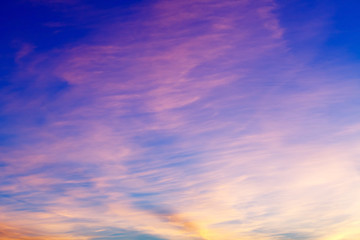 Wall Mural - sunset over city