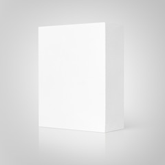 Wall Mural - Blank white cardboard box on gray background with clipping path