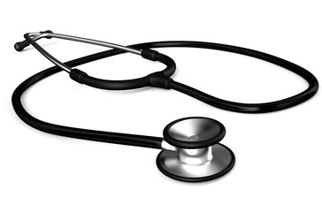 Poster - black stethoscope