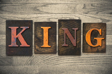 King Concept Wooden Letterpress Type
